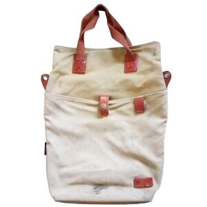 TOURBON Canvas Bicycle Messenger Single Pannier Bag Bike Rear Rack Shoulder Pack